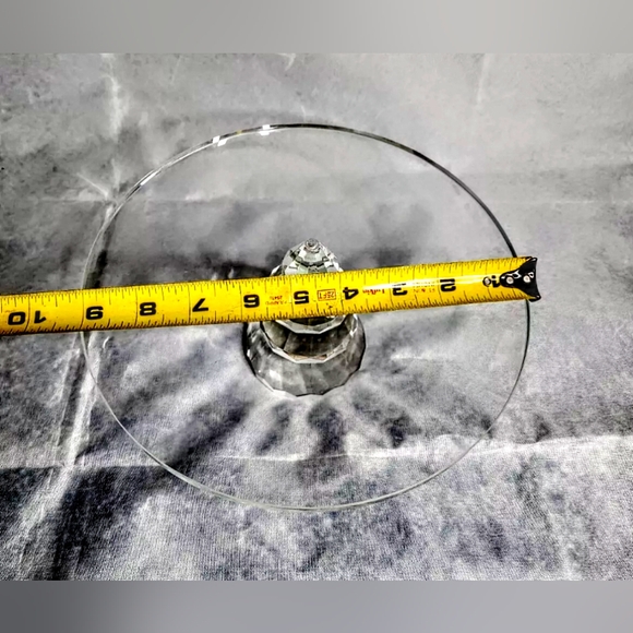 Vidali Collection Crystal Pedestal Christmas Tree Thick Glass Cake Stand Rare! - Picture 9 of 9